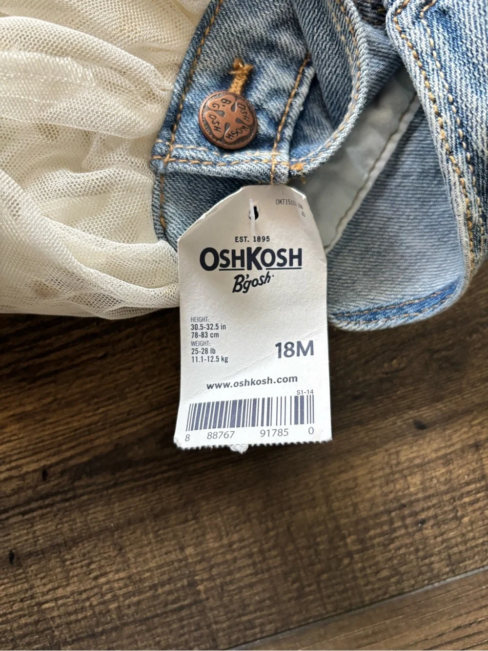 Oshkosh Overall Dress NWT